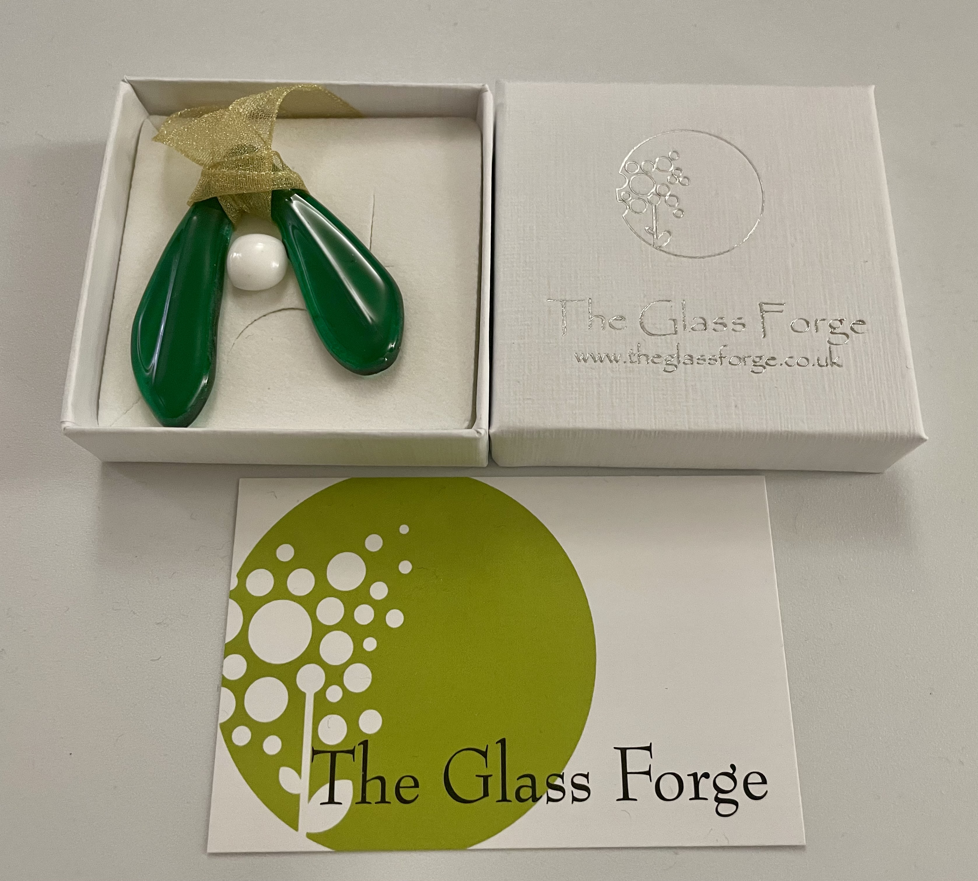 Fused Glass Mistletoe