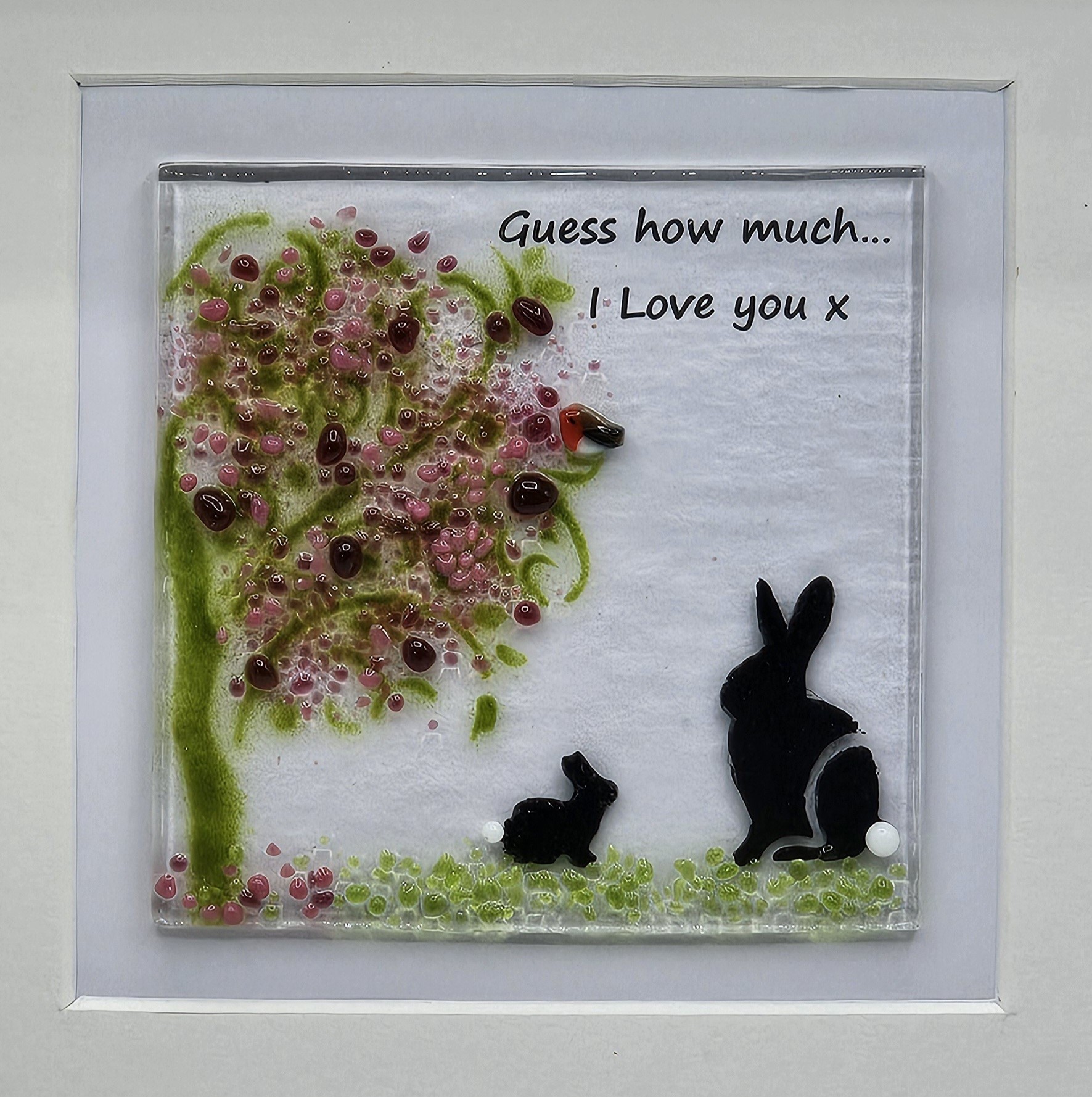 Fused Glass Rabbit Picture