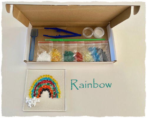 Fused Glass Craft Box - Rainbow Suncatcher