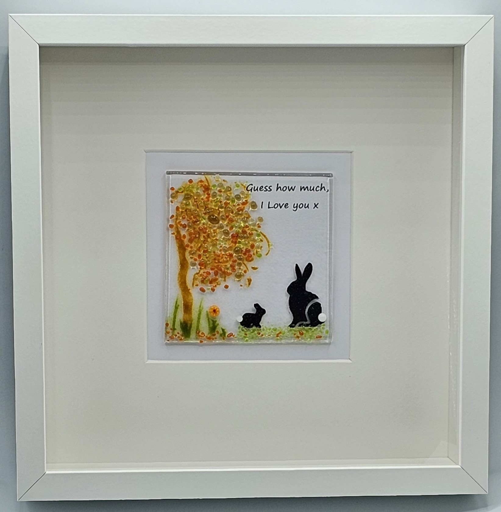 Fused Glass Rabbit Picture