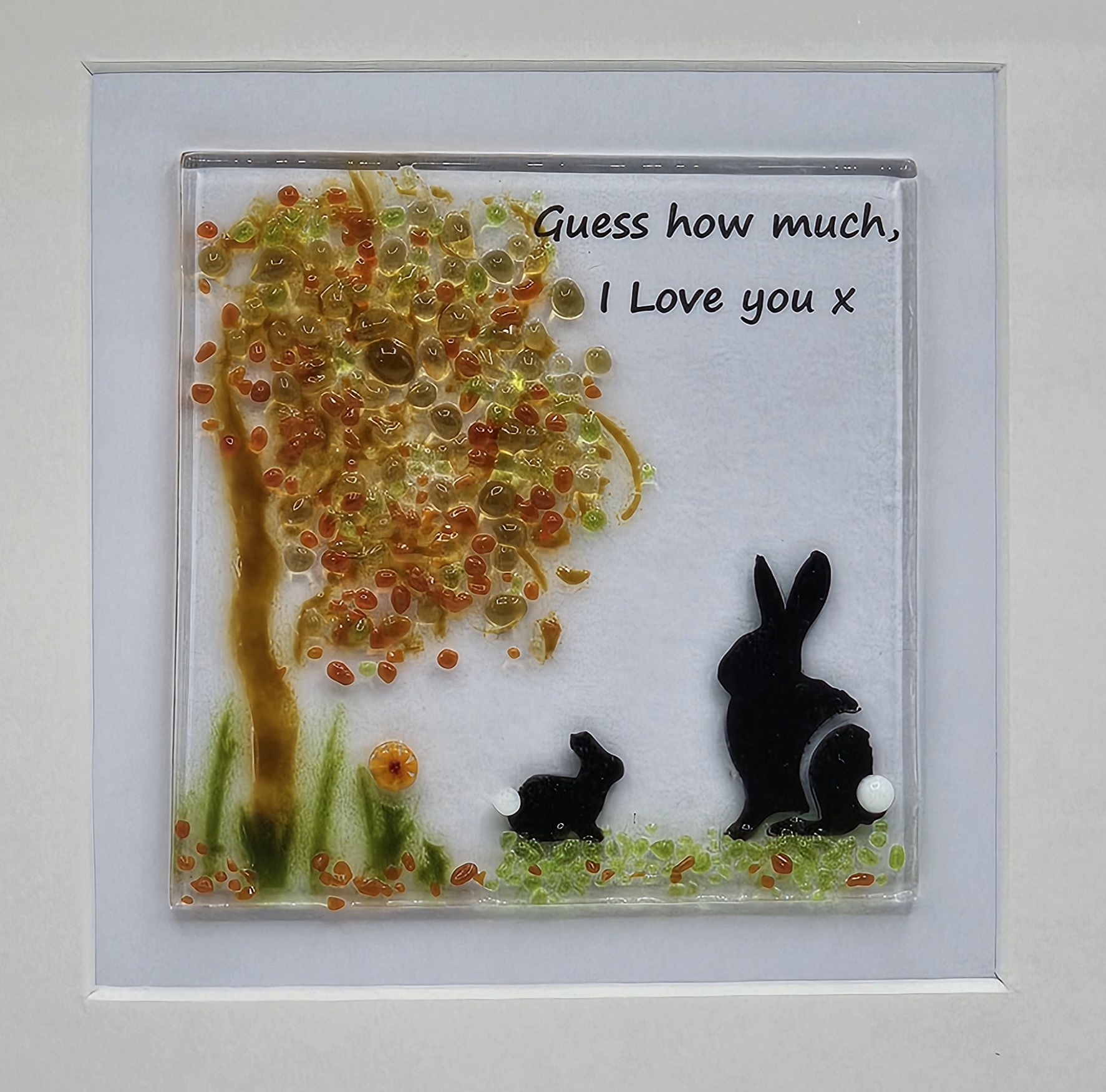 Fused Glass Rabbit Picture