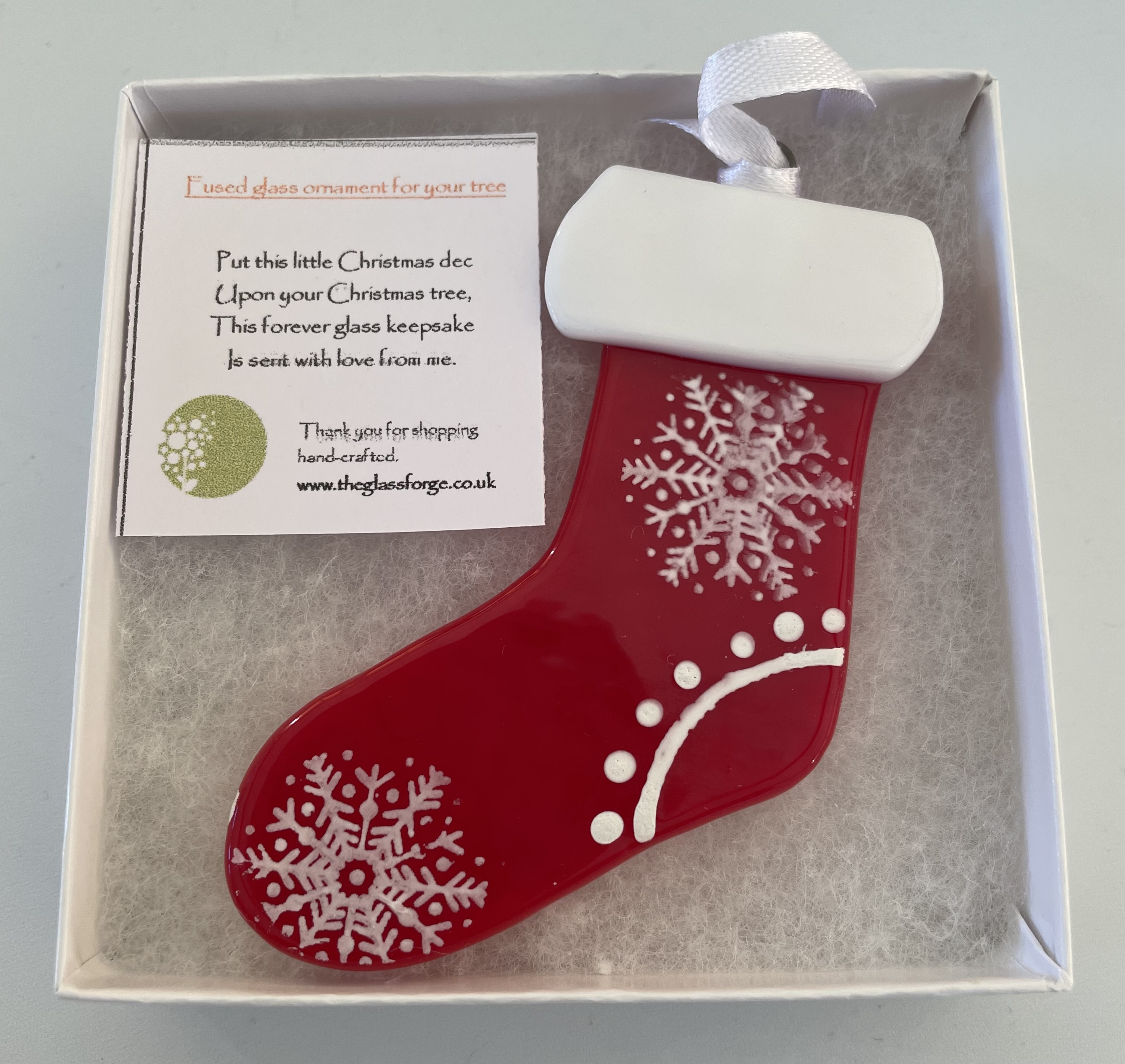 Christmas Stocking in Glass